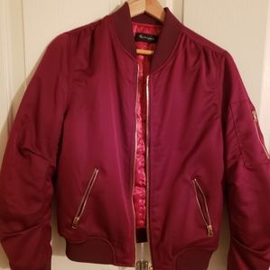 *sold* NWOT Burgundy Medium Bomber Jacket